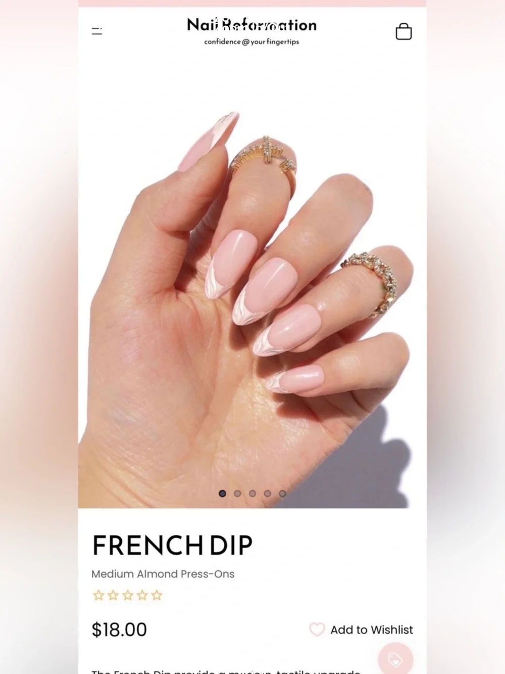 (2) Sets of Nail Reformation Press On Nail Kits - Princess Dreams and French Dip